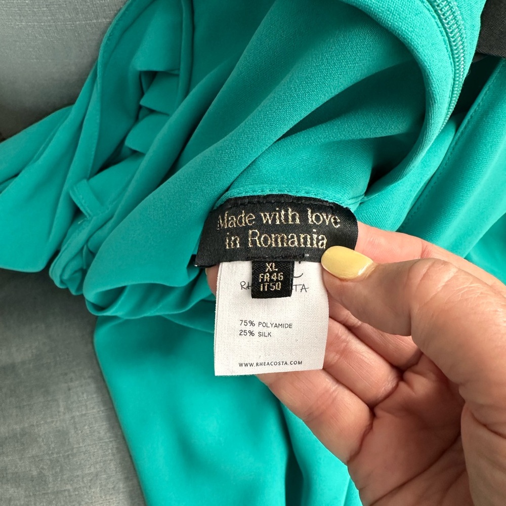 Rhea Costa Blue One-Shoulder Gown for Weddings - Picture 6 of 11